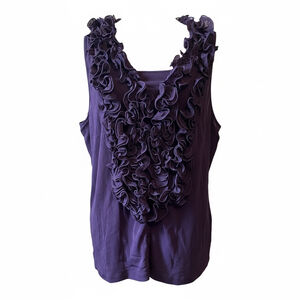 Apt 9 Dark Plum Purple Sleeveless Top with Built-In Tank - Size XL